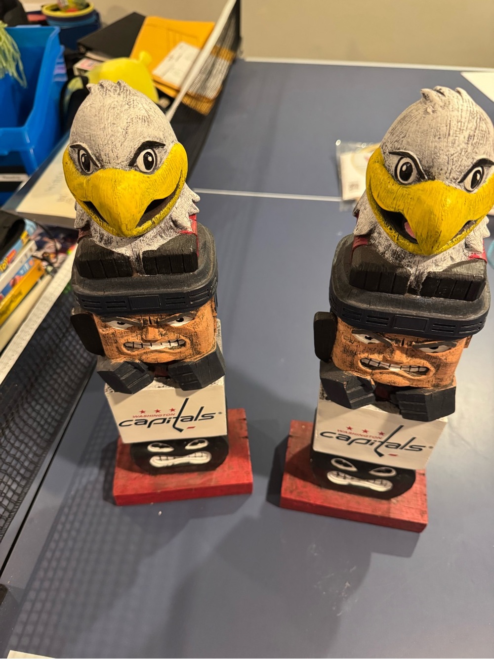 discontinued Washington capitals tiki statue. Sold as a pair